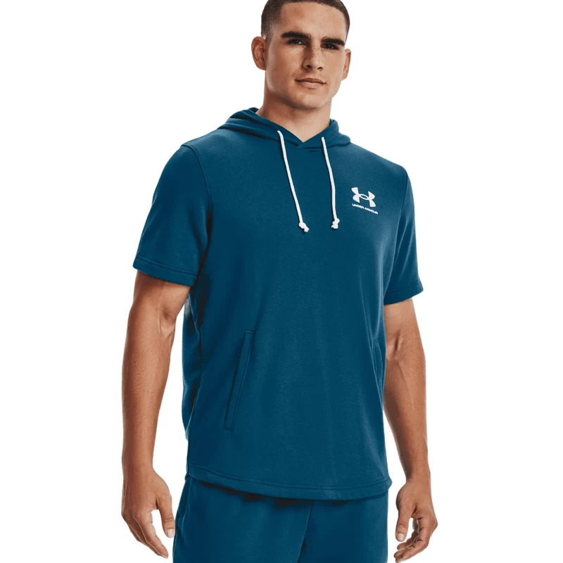 Under Armour Rival Terry Short Sleeve Hoodie - Men's - Image 2