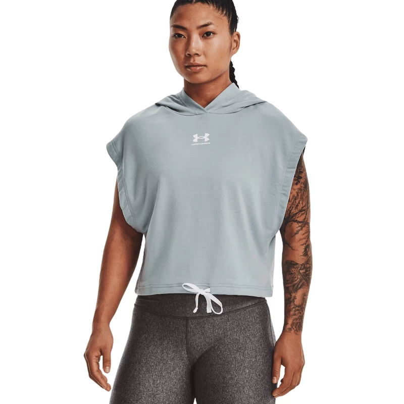 Under Armour Rival Terry Short Sleeve Hoodie - Women's - Image 2
