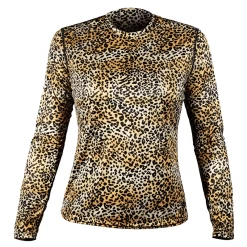 Hot Chillys Peachskin Cheetah Crew Top - Women's