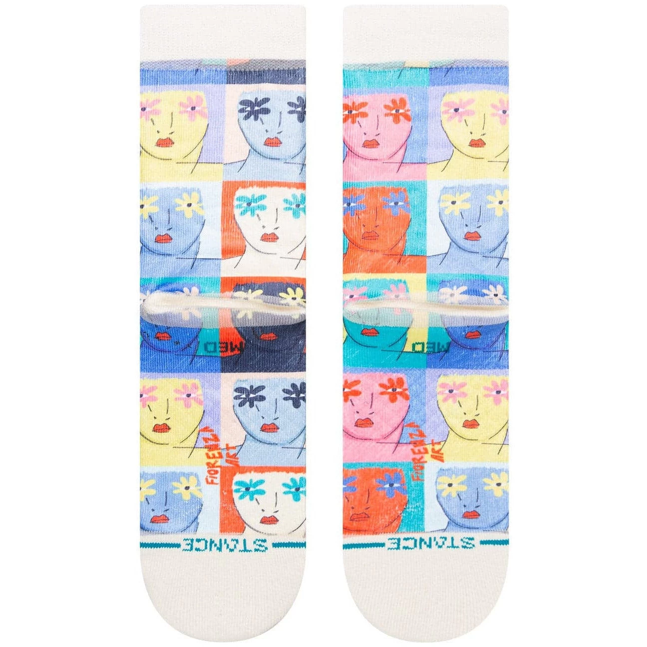 Stance Womens Flower Faces Crew Socks - Image 3