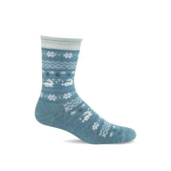 Sockwell Womens Folksy Fairisle Essential Comfort Crew Socks