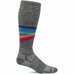Sockwell Womens Rainbow Racer Ultra Light Moderate Compression Knee High Socks