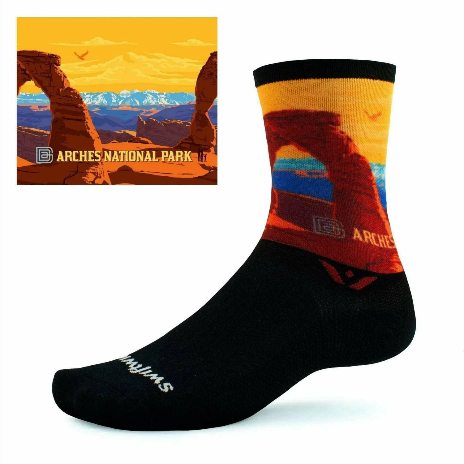 Swiftwick Vision Six Impression National Parks Collection Crew Socks