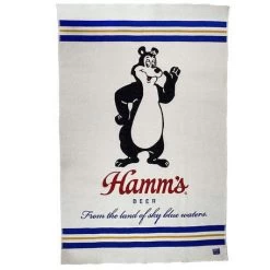 Faribault Mill Hamm's Beer Bear Wool Throw