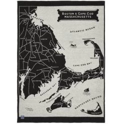 Faribault Mill Boston Map Wool Throw