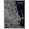 Faribault Mill Chicago Map Wool Throw