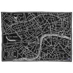 Faribault Mill London Map Wool Throw