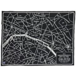 Faribault Mill Paris Map Wool Throw