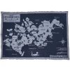 Faribault Mill Lake Minnetonka Map Wool Throw