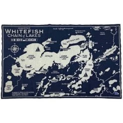 Faribault Mill Whitefish Chain Of Lakes Map Throw