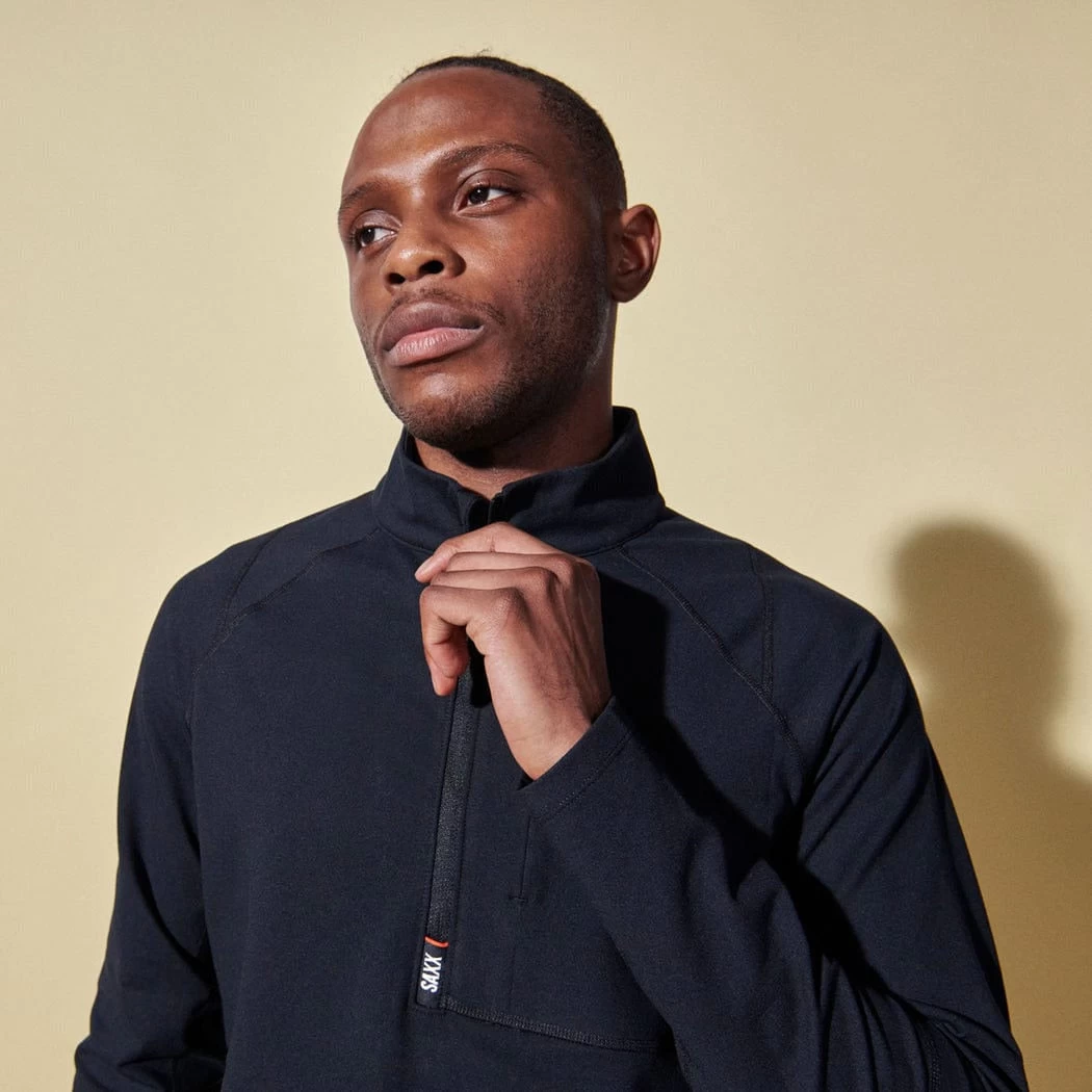 SAXX Mens Roast Master Mid-Weight Base Layer 1/2 Zip - Image 3